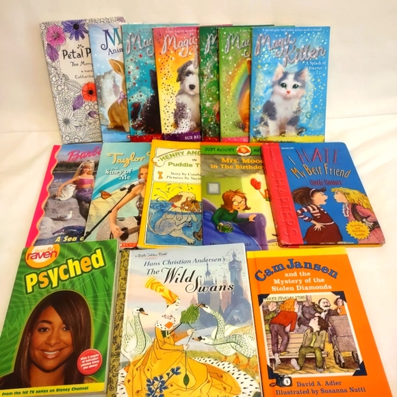 Lot of 15 children's books girls magic barbie Disney Sue Bentley Judy Mo… - Picture 1 of 4